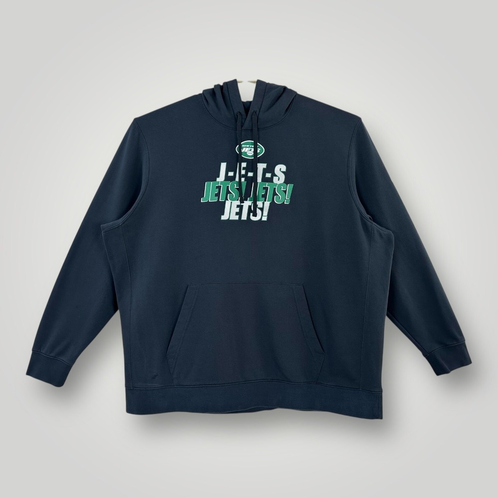 New York Jets Black Hoodie Mens 3XL Nike Logo‎ Green Jets Logo Sweatshirt NFL